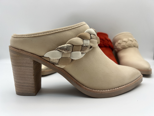 Toe Dress Shoes cerrado de las mujeres de ROSH talón de 2 pulgadas con la correa tejida