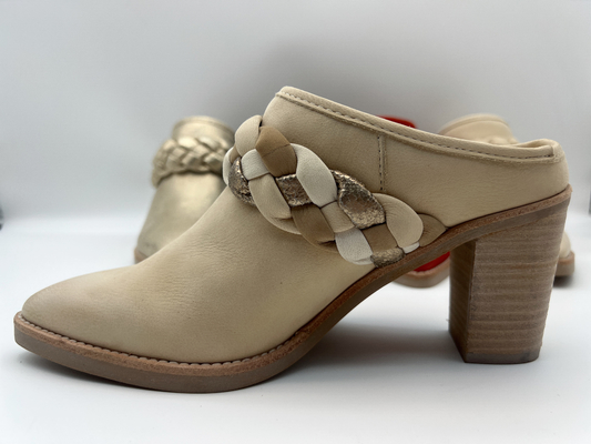 Toe Dress Shoes cerrado de las mujeres de ROSH talón de 2 pulgadas con la correa tejida
