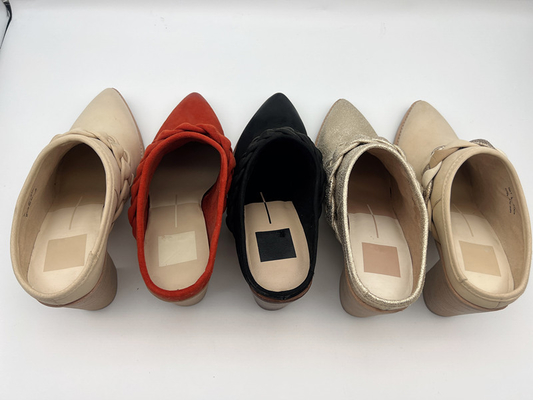 Toe Dress Shoes cerrado de las mujeres de ROSH talón de 2 pulgadas con la correa tejida
