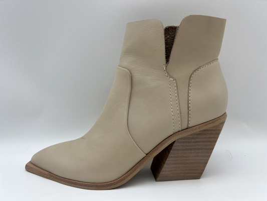 botas para mujer de cuero del tobillo del vestido del nappa bicolor suave con la cremallera metálica, cuña del ABS con el outsole de TPR