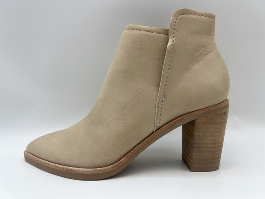 Resbalón para mujer en botas de vestir de tacón alto de cuero genuino, botines de moda rosa