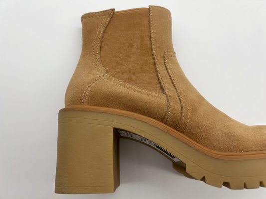 Una pieza principal redonda del outsole de TPR, botas para mujer del vestido del ante suave de la vaca, ningún diseño elástico de la cremallera