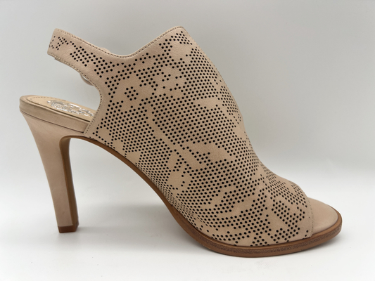 Brown/los zapatos de ante beige abre las sandalias de Toe Round Toe Stiletto Heel