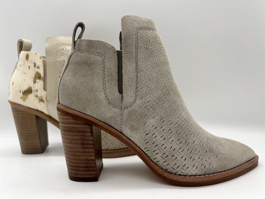 Talón del ABS con el outsole de TPR, el ante suave de la grieta y las botas para mujer de cuero del tobillo del vestido del pelo metálico