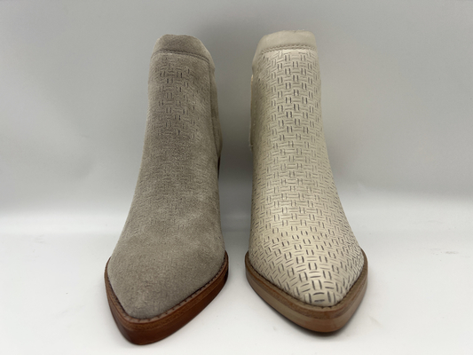 Talón del ABS con el outsole de TPR, el ante suave de la grieta y las botas para mujer de cuero del tobillo del vestido del pelo metálico