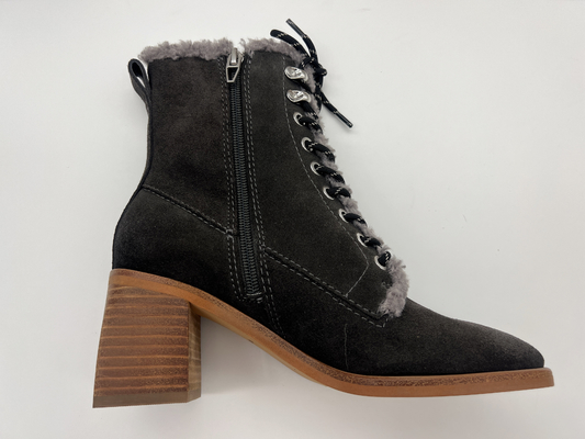 Botas antideslizantes impermeables del vestido del invierno del zapato con cordones de las mujeres, ante suave de la vaca con la guarnición de alta calidad de la felpa