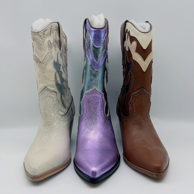 #6 - el vestido de cuero para mujer #11 patea el SGS señalado las señoras púrpuras de Toe Ankle Boots