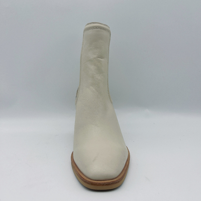 Botas de cuero para mujer #6 - cuadrado Toe Boots del vestido de la prenda impermeable del tobillo #11
