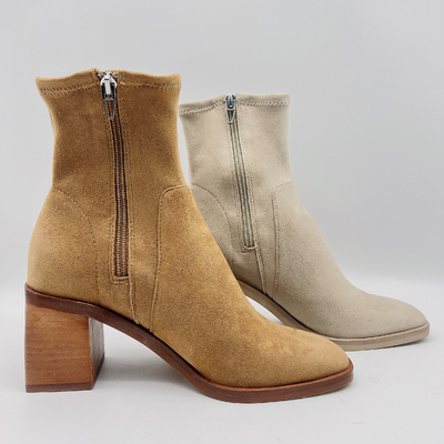 Botas para mujer cómodas/oficina Tan Suede Ankle Boots Womens del vestido
