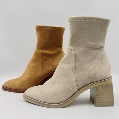 Botas para mujer cómodas/oficina Tan Suede Ankle Boots Womens del vestido