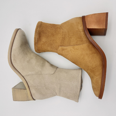 Botas para mujer cómodas/oficina Tan Suede Ankle Boots Womens del vestido