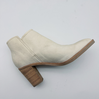 Las botas de cuero auténticas del tobillo de las mujeres señalaron a Toe Ankle Boots Chunky Heel