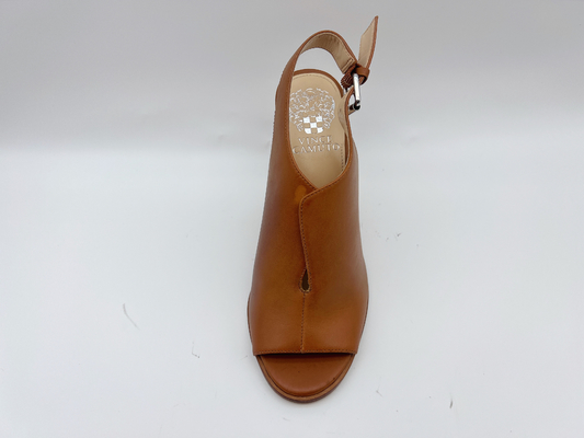 Sandalias #6 - SGS para mujer de cuero auténtico de Tan High Heel Open Toe de las sandalias #11
