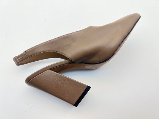 Sandalias elegantes de los tacones altos de Lt Tan Ladies Soft Leather Sandals los 5cm 10 pulgadas
