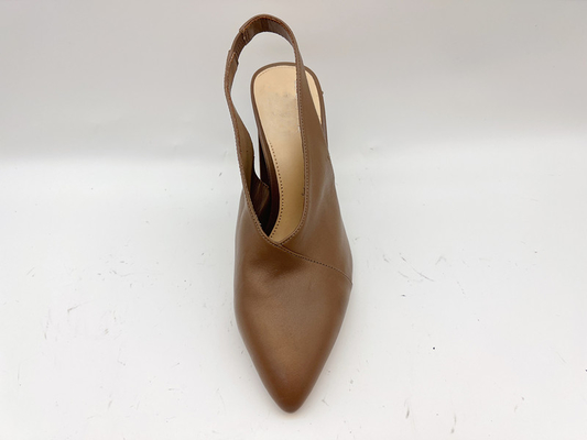 Sandalias elegantes de los tacones altos de Lt Tan Ladies Soft Leather Sandals los 5cm 10 pulgadas