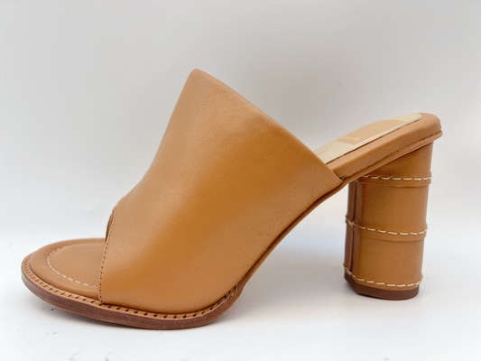 OEM para mujer de cuero Tan Open Toe Thong Sandals de los zapatos de vestir de la vaca suave