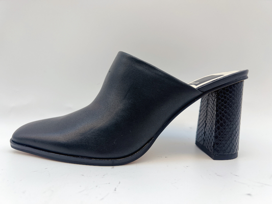 Casilla negra de cuero suave Toe Pump Shoes de Nappa de los zapatos superiores de una pieza