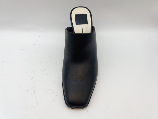 Casilla negra de cuero suave Toe Pump Shoes de Nappa de los zapatos superiores de una pieza