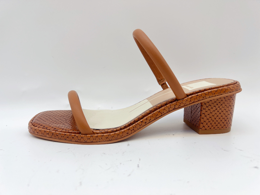 Las señoras de Brown abren a Toe Slippers Comfortable los 2cm los deslizadores de una correa con la impresión de Croco