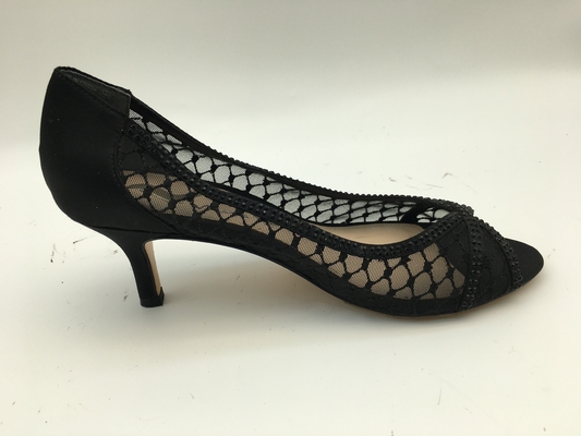 El tacón bajo para mujer de los zapatos los 3cm del cuero superior suave de Nappa señaló a Toe Sandals cerrado
