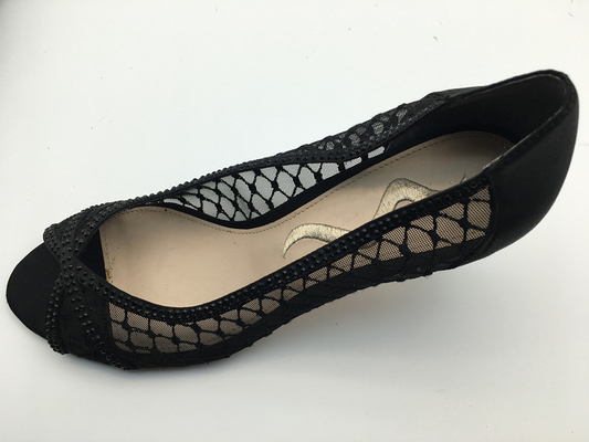 El tacón bajo para mujer de los zapatos los 3cm del cuero superior suave de Nappa señaló a Toe Sandals cerrado