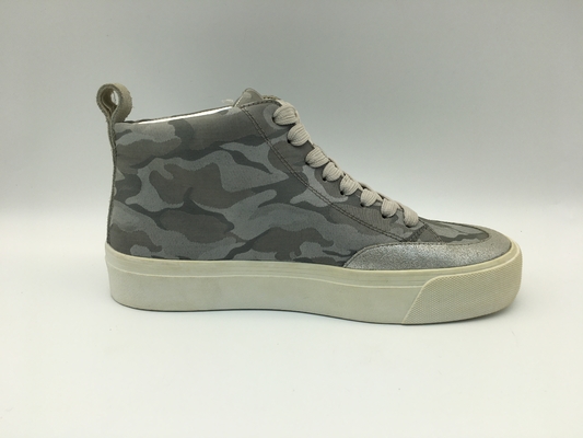 Zapatillas de baloncesto cómoda del resbalón de Lt Grey High Top Sport Shoes de las señoras no