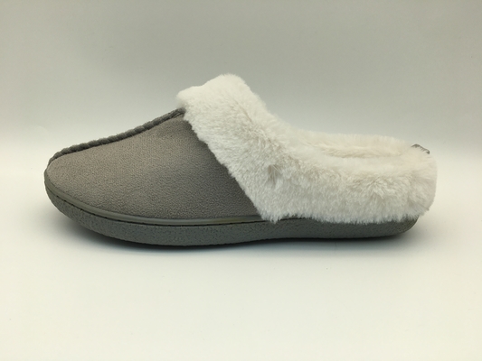 Deslizadores calientes dos cómodos Tone Leather Shoes Microsuede Upper del paño grueso y suave del invierno