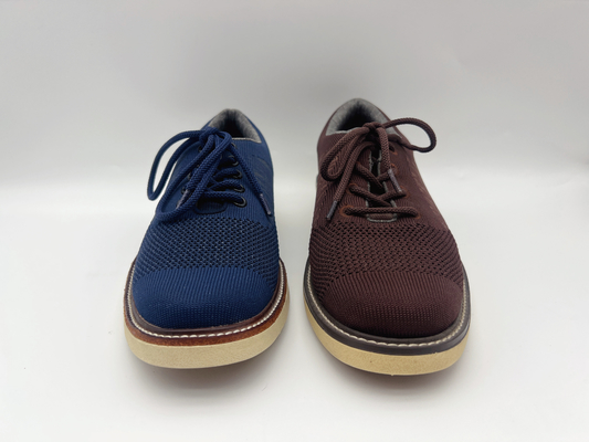 La suavidad dos Tone Leather Lace Up Work calza a Brown para mujer con una suela exterior de goma de la unidad