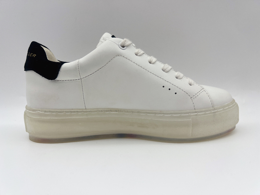 Las señoras blancas clásicas casuales atan para arriba los zapatos no deslizan #6 - #11
