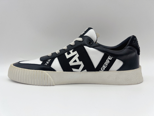 PU suave elegante para mujer resistente de Nappa de los zapatos de trabajo del resbalón de cuero negro