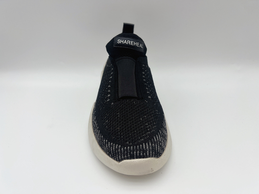 Parte superior elástico los 5cm ancha para mujer resistente de los zapatos de trabajo del resbalón del negro de la marina de guerra