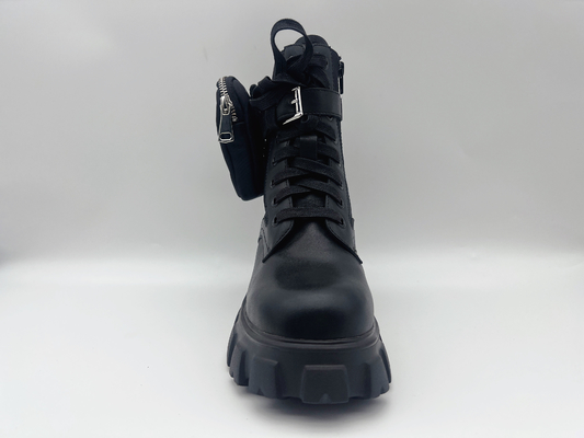 Zapatos que caminan superiores para mujer de cuero de la vaca los altos no deslizan el desgaste - resistente