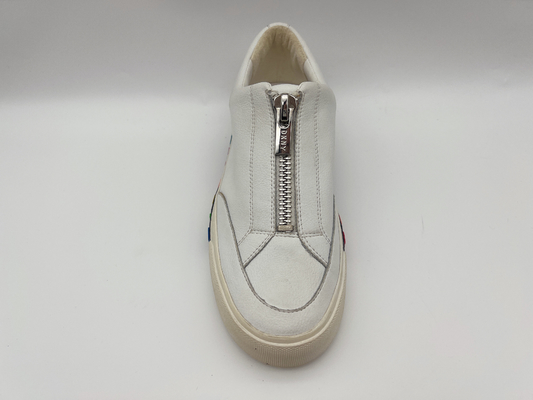 Zapatos tenis para mujer suaves del charol de los zapatos de encargo de los deportes atléticos del ODM con la cremallera metálica