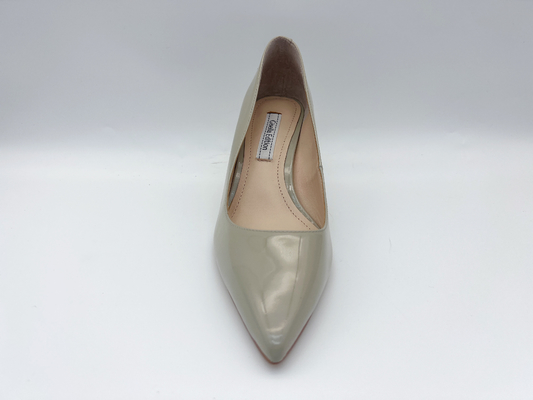 Las mujeres suaves del charol bombean el hueso Toe Low Heel Pumps señalado los 3cm de los zapatos