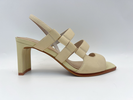 Cuero abierto beige de Toe Women Pumps Shoes Genuine con el cuero superior suave de Leeche