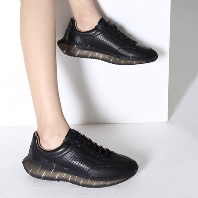 Zapatos tenis respirables ligeras para mujer del negro de zapatos de los deportes atléticos de la moda/blancas