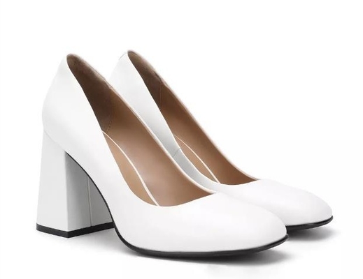 Zapatos de vestir de cuero auténticos para mujer de Brown 3 pulgadas - la plataforma del tacón alto cerró los dedos del pie