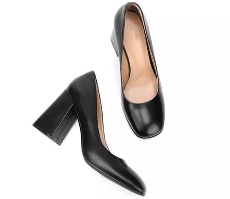 Zapatos de vestir de cuero auténticos para mujer de Brown 3 pulgadas - la plataforma del tacón alto cerró los dedos del pie