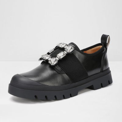 Plano negro para mujer Nuevos estilos Office Lady Shoe, Zapato plano casual Mary Jane