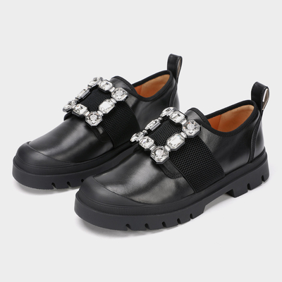 Plano negro para mujer Nuevos estilos Office Lady Shoe, Zapato plano casual Mary Jane