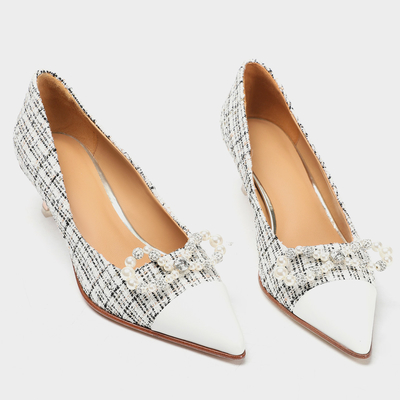 Zapatos de vestir de cuero suaves para mujer, zapatos de costura casuales diarios de la bomba del tacón alto de los 5cm