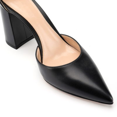 Talón cuadrado Tan Ankle Strap Shoes, zapatos de vestir de las señoras de la correa del tobillo de los 8cm