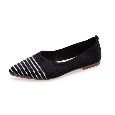Hecho punto acentuado de fondo plano el diario zapatos de señora Shoes Women Flats de los holgazanes de todas las mujeres del partido