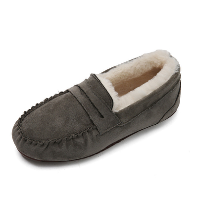 Zapatos calientes del paso de Toe Velvet Cotton Plush One de la ronda del tacón bajo para el viajero