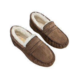 Zapatos calientes del paso de Toe Velvet Cotton Plush One de la ronda del tacón bajo para el viajero