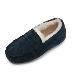 Zapatos calientes del paso de Toe Velvet Cotton Plush One de la ronda del tacón bajo para el viajero
