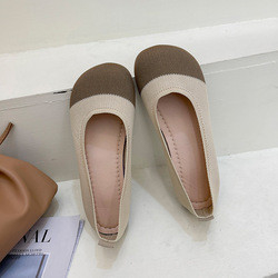 La boca baja hecha punto Soled suave calza estilo de hadas de la primavera del pedal plano femenino del verano