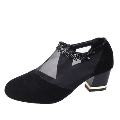 Desgaste del resbalón de Gauze Sexy Ladies Sandals Anti - plataforma gruesa resistente de la cuña del talón