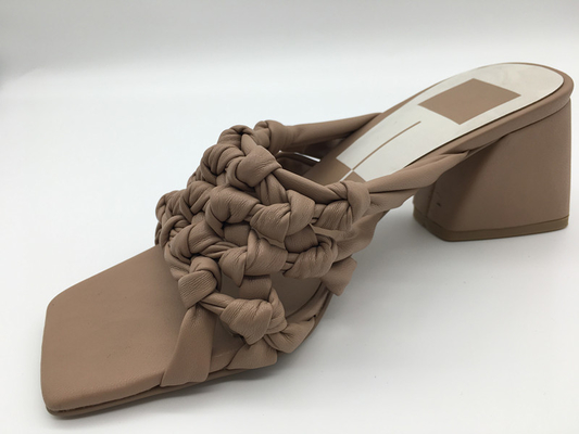 Sandalias casuales de las señoras Chunky Platform Sandals Brown Beige de la moda para mujer del ODM
