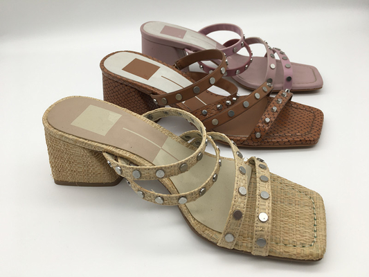 #6 - #11 verano Chunky Heel Sandals/Tan Ladies Peep Toe Sandals